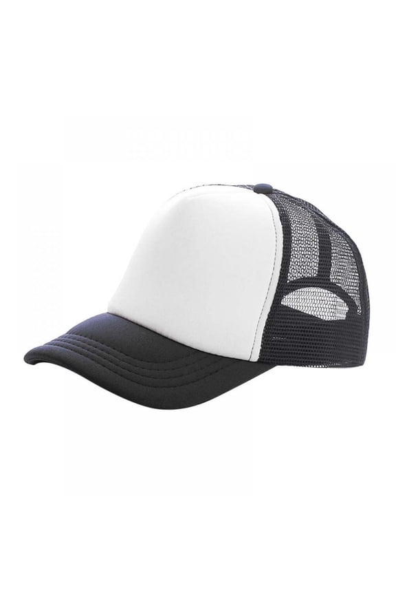 Youth Mesh Trucker Cap Kid Mesh Cap (Black White)