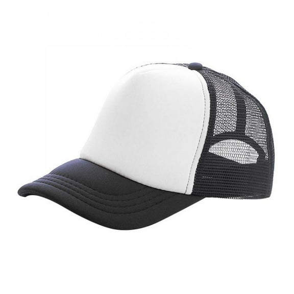 MELLCO Youth Mesh Trucker Cap Kid Mesh Cap (Black White)