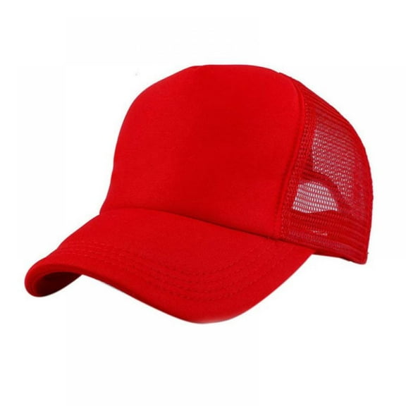 MELLCO Youth Mesh Trucker Cap Kid Mesh Cap (Red)