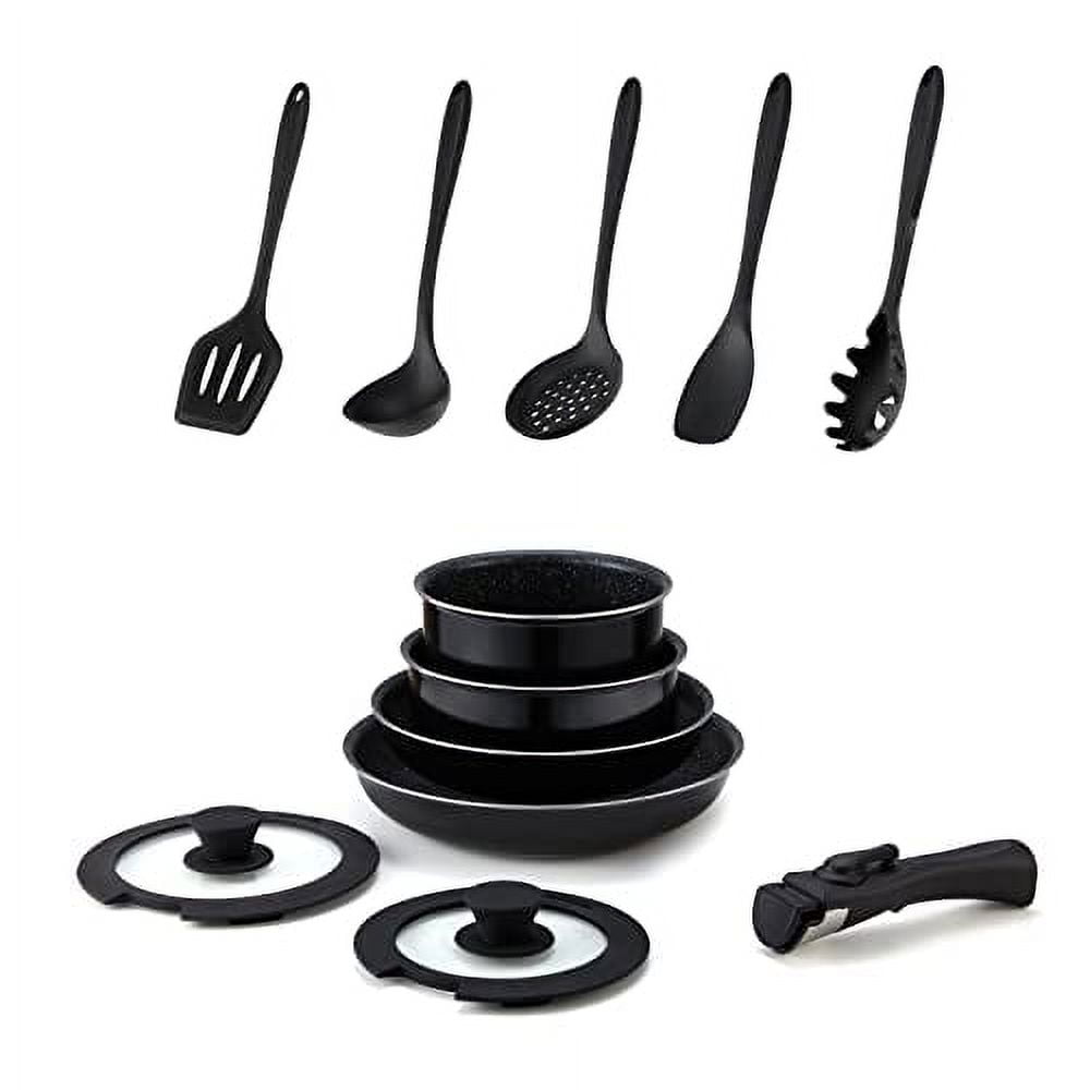 12 Piece Nonstick Cookware Set, Pans and Pots Set with