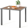 thumbnail image 1 of MELLCOM 36''x36'' Outdoor Dining Table for 4, Metal Patio Dining Table with 1.97'' Umbrella Hole, All-Weather Wood-Like Square Table for Porch, Garden, Backyard, Poolside, Lawn, 1 of 18