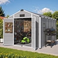 thumbnail image 1 of MELLCOM 8 x 12 FT Resin Storage Shed with Floor, Lockable Door, 1 of 1