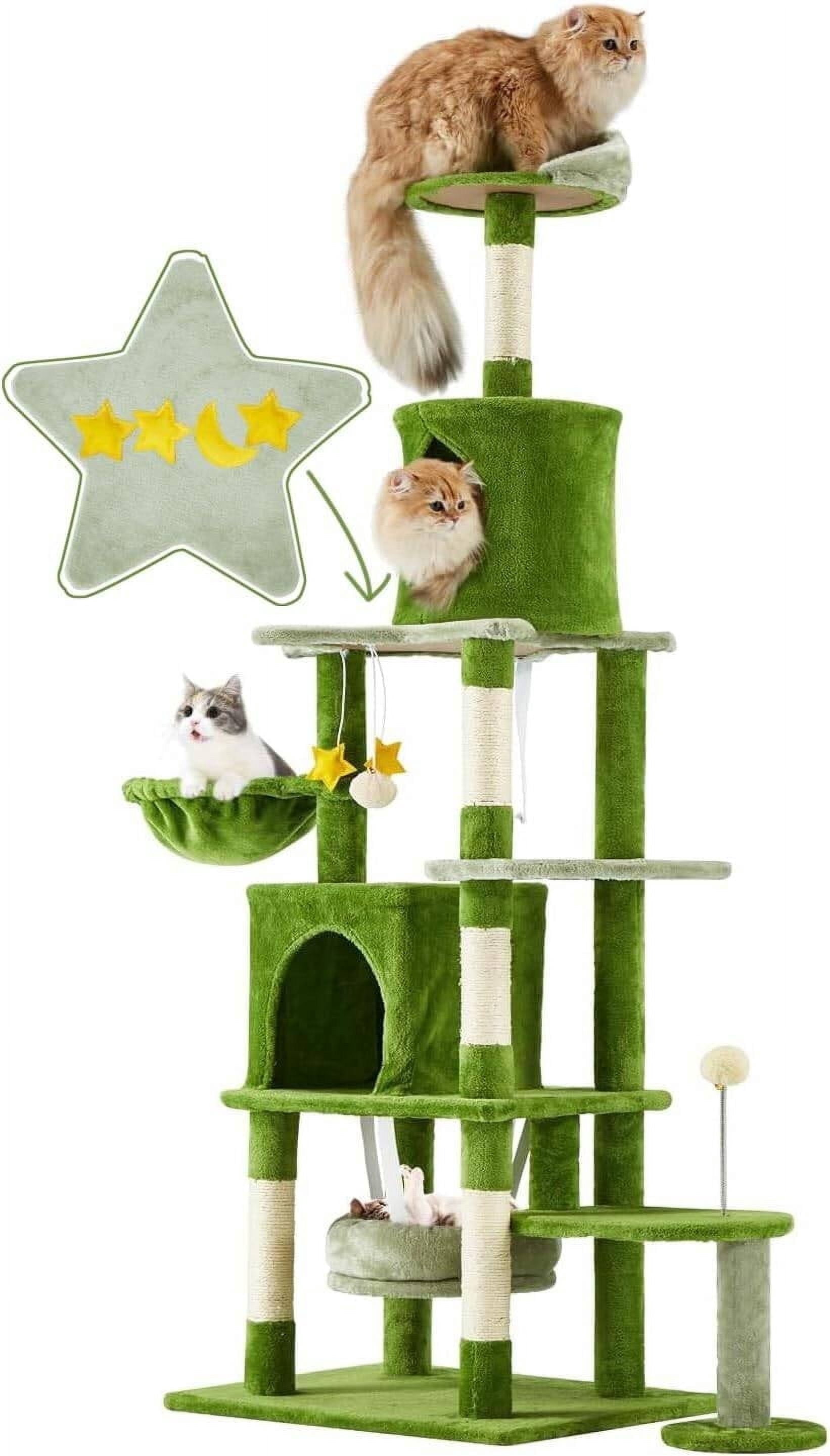 66in. Cat Tree Condo Modern Multi-Level Tower with Sisal Scratching
