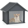 thumbnail image 1 of MELLCOM Outdoor Dog House, Weatherproof Puppy Shelter, Dog Tent, for Medium Small Dogs, Anti-Chewing Iron Frame, 1 of 6