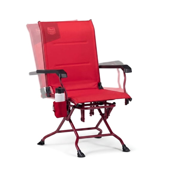 Timber Ridge MELO™ Glider Camping Chair, Folding Outdoor Glider with Cup Holder, Red Rock