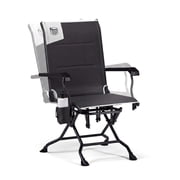 Timber Ridge MELO  Glider Camping Chair, Folding Outdoor Glider with Cup Holder, Obsidian Peak