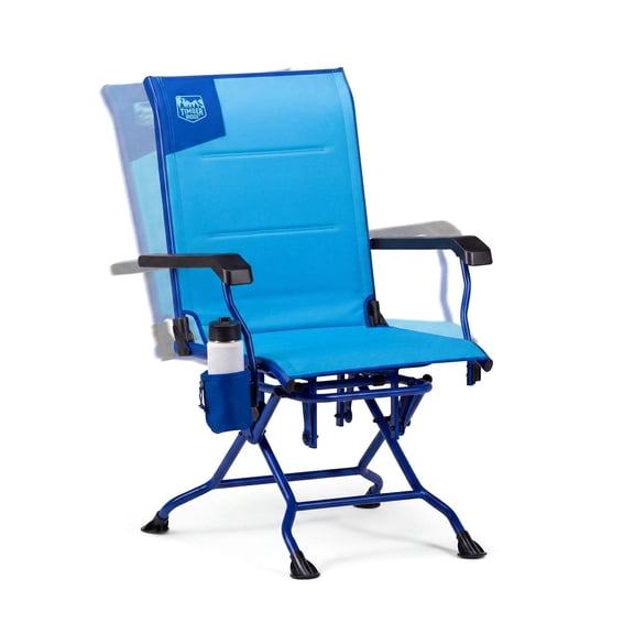 Timber Ridge MELO™ Glider Camping Chair, Folding Outdoor Glider with Cup Holder, Blue Lagoon
