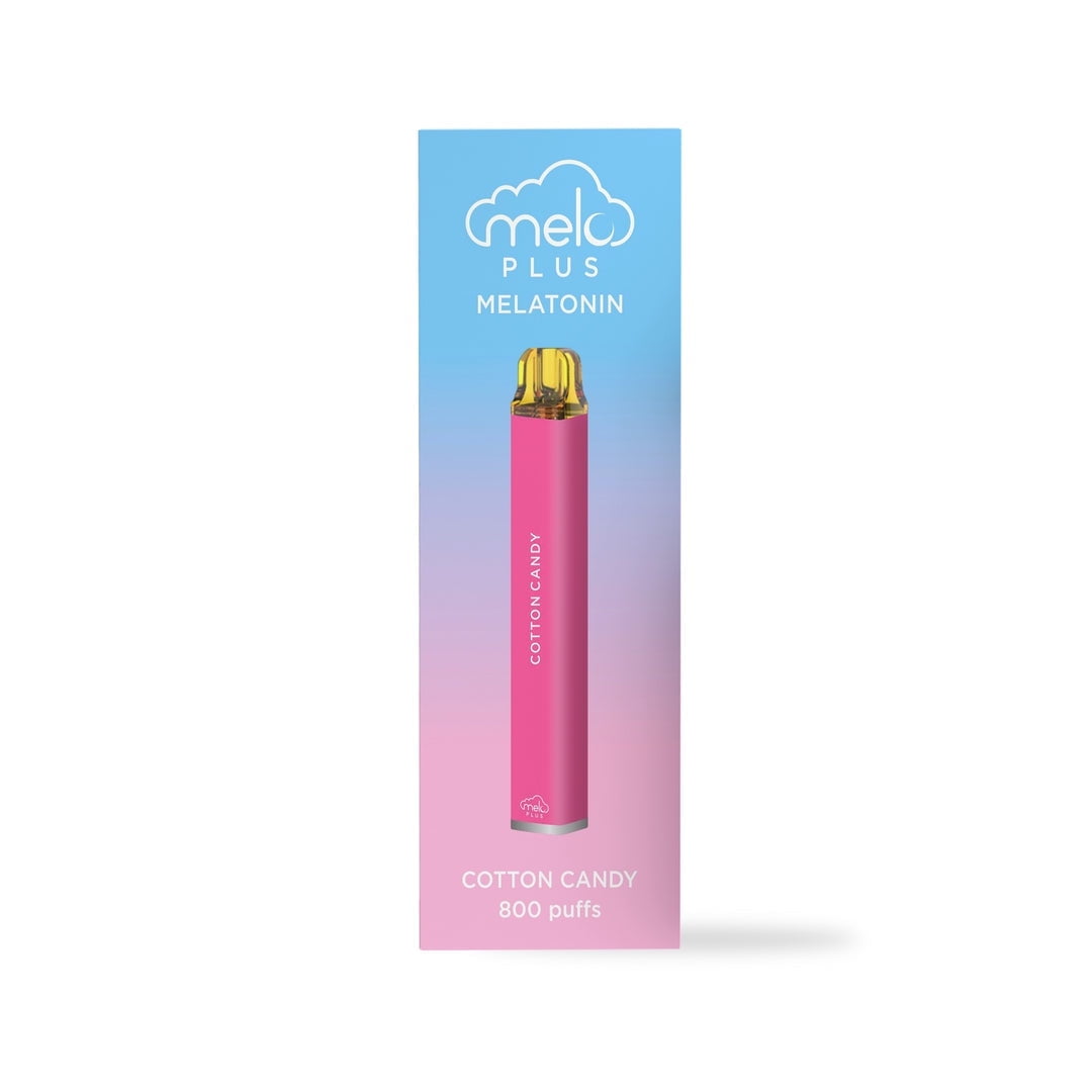 MELO Plus Melatonin Diffuser, Cotton Candy - 800 puffs | 0% Nicotine, Vegan, Gluten-Free Aromatherapy