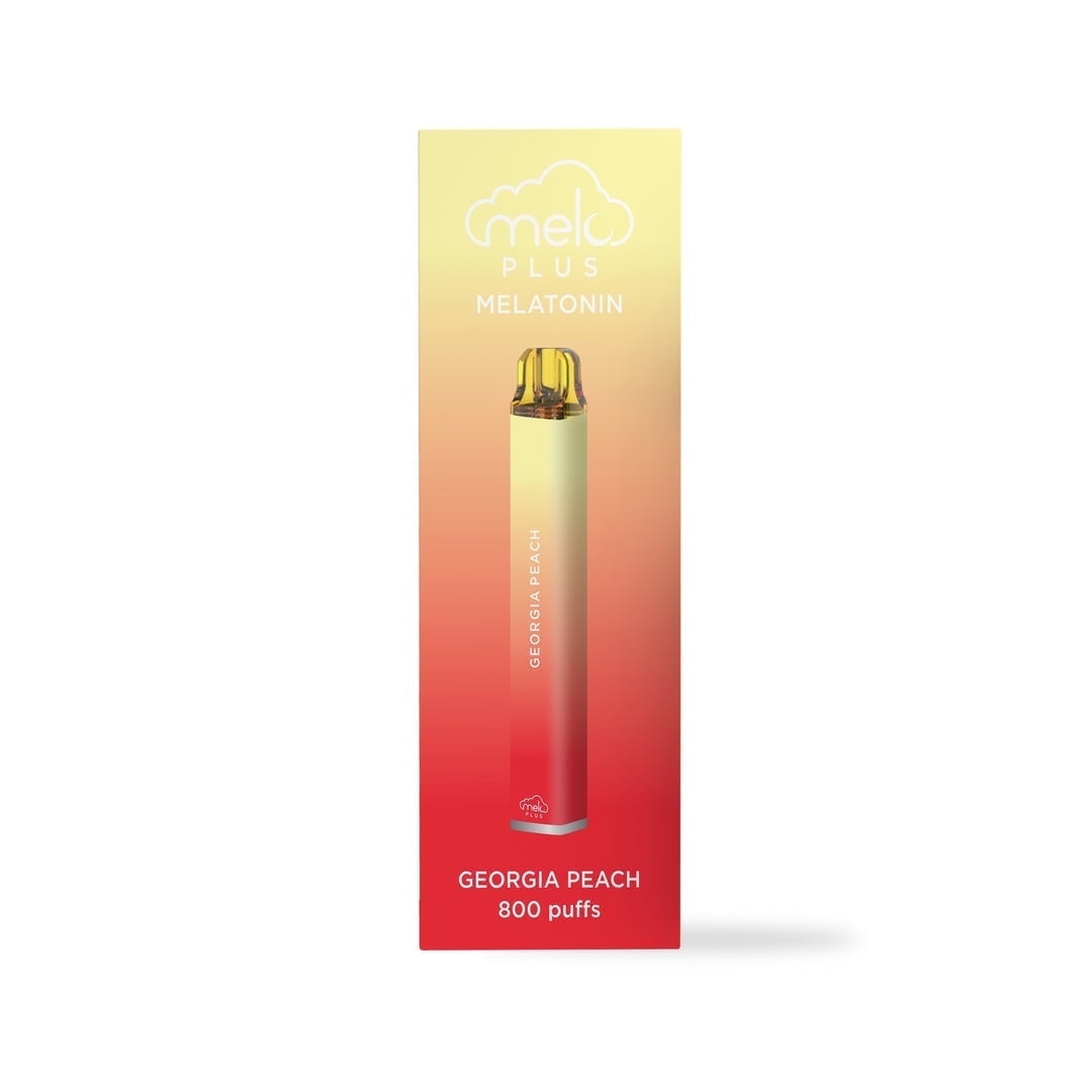 MELO Plus Melatonin Diffuser, Georgia Peach - 800 puffs | 0% Nicotine, Vegan, Sugar-Free, Gluten-Free Aromatherapy