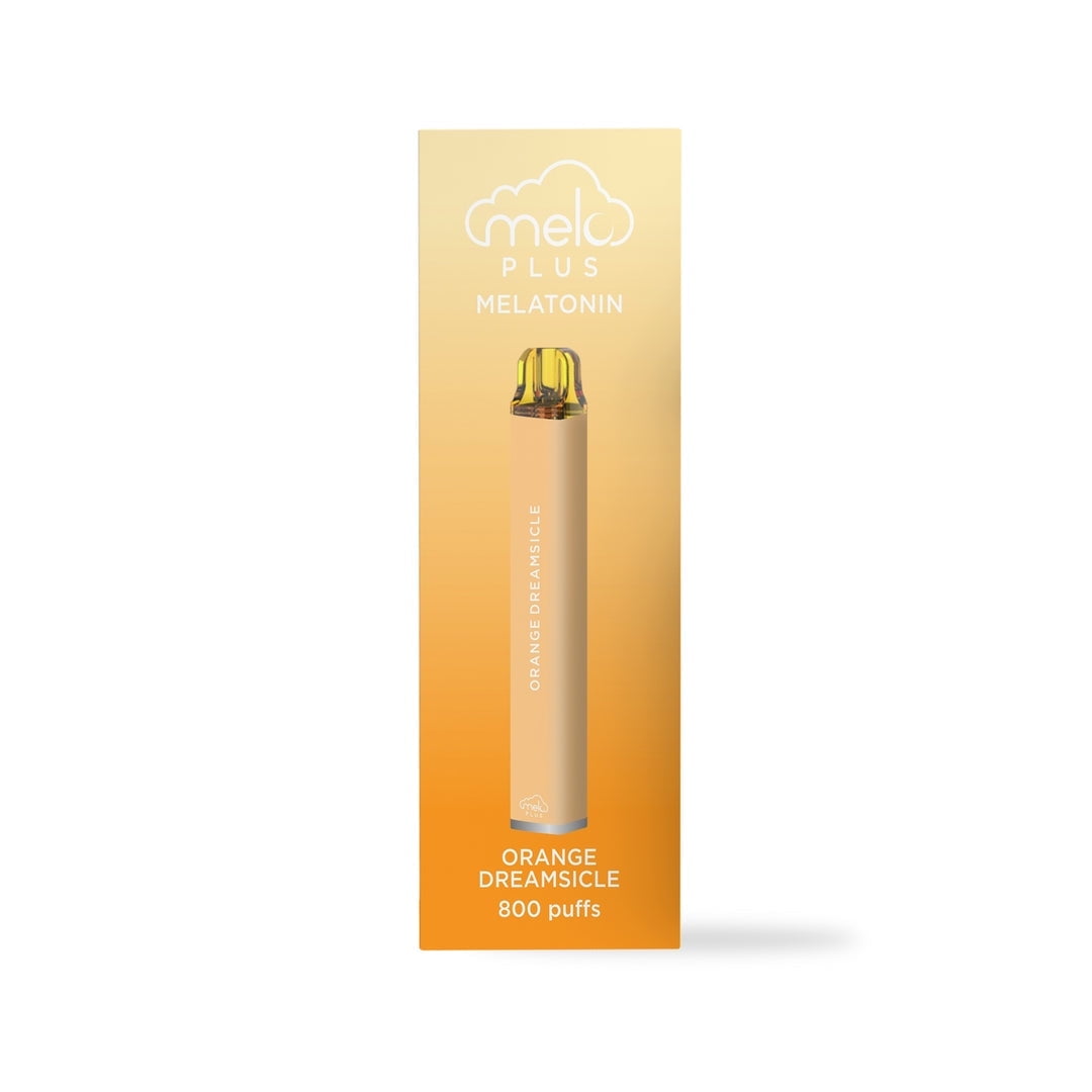 MELO Plus Melatonin Diffuser, Orange Dreamsicle - 800 puffs | 0% Nicotine, Vegan, Sugar-Free, Gluten-Free Aromatherapy