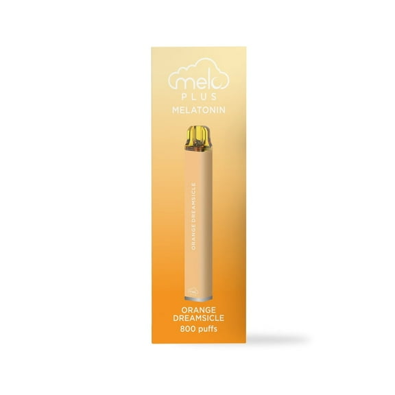 MELO Plus Melatonin Diffuser, Orange Dreamsicle - 800 puffs | 0% Nicotine, Vegan, Sugar-Free, Gluten-Free Aromatherapy