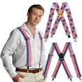 thumbnail image 1 of MELOTOUGH 2 Pcs Mens Suspenders Heavy Duty Clips Suspender Fully Elastic 2 Inch Wide Work Suspenders for Jeans, 1 of 8