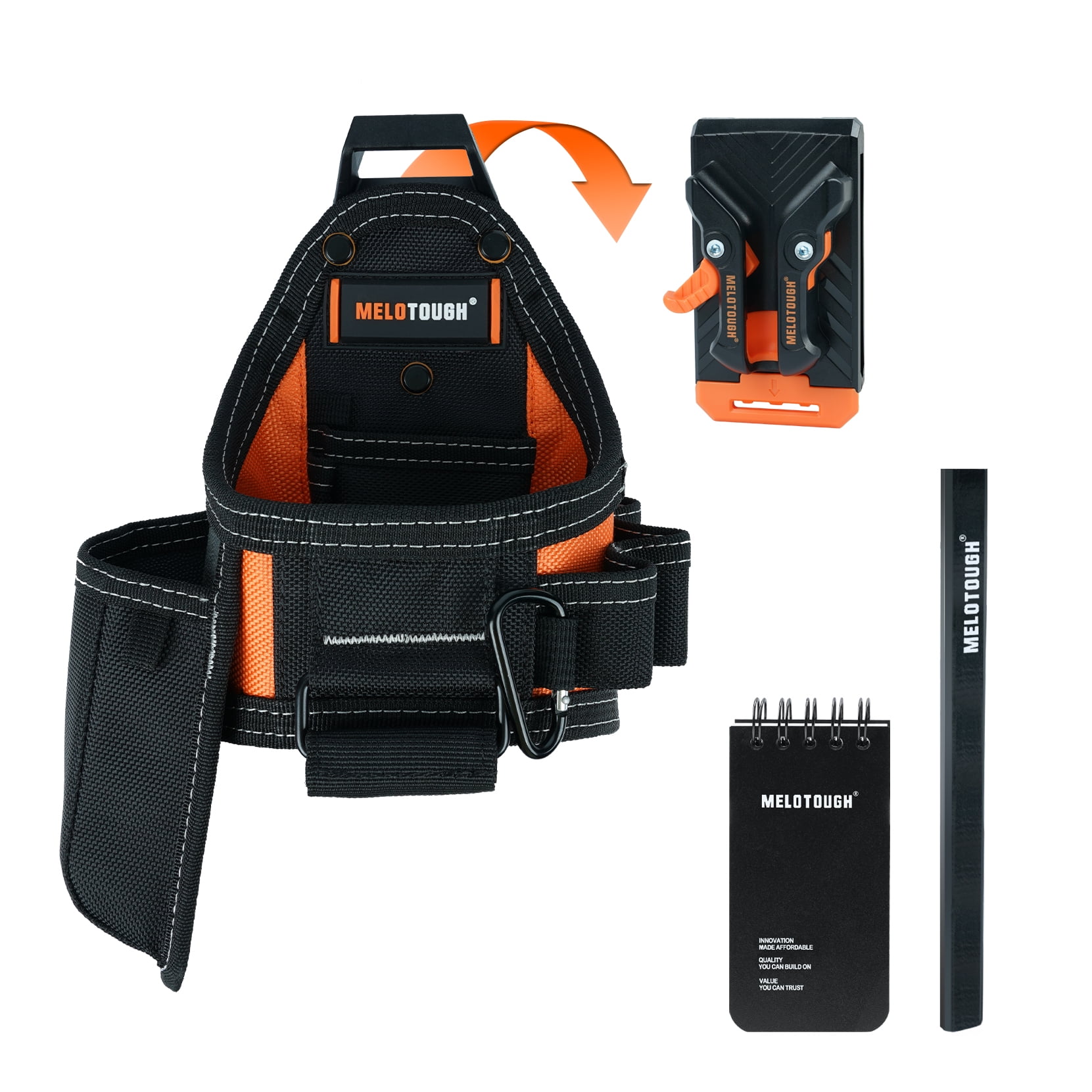 MELOTOUGH 7-Pocket Technician Pouch-Small Pocket Tool Belt Pouch with ...