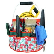 MELOTOUGH Bucket Idea Bucket Tool Organizer for Garden Tools Fit 3.5 to 5 Gallon Bucket Red Flower