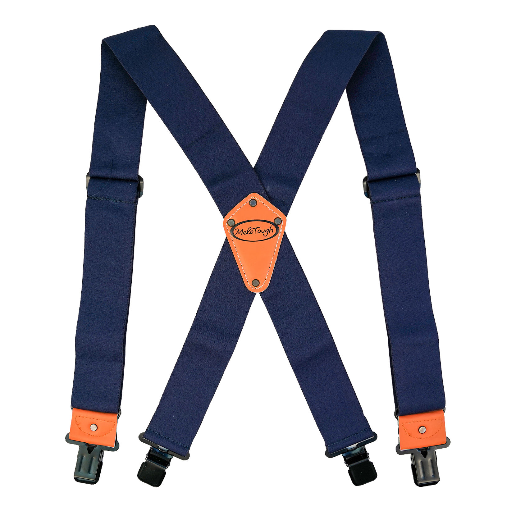 Melo Tough MELOTOUGH Navy Blue Suspender 2 inch Heavy Duty Adjustable Work Suspenders for Men Big and Tall, Adult Unisex, Size: Single Size