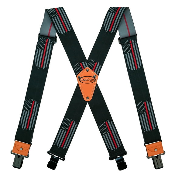 MELOTOUGH Heavy Duty Clip Suspenders for Men Men s Adjustable X Back Mens Suspenders Straps with Clips