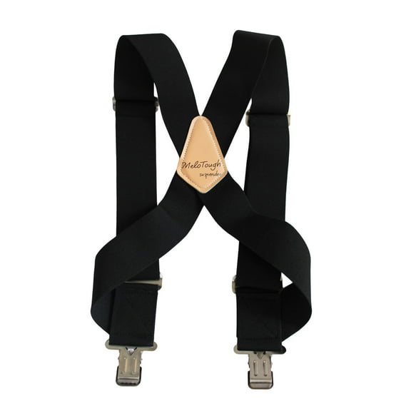 MELOTOUGH Men Side Clip Suspenders| Work Suspenders 2" Wide Trucker Style Suspenders（2pak)