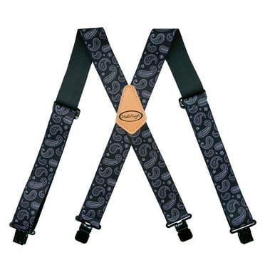 MELOTOUGH Men's 2 Inch Suspenders Adjustable Elastic  X Back Suspender With Strong Clips Work Suspenders