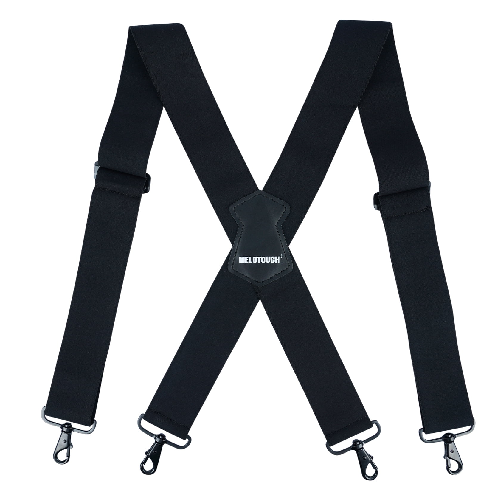 MELOTOUGH Men's Suspender 2 Inch Wide Suspenders Full Elastic X Back