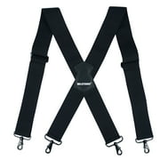 MELO TOUGH MELOTOUGH Men's Suspender 2 Inch Wide Suspenders Full Elastic X Back Suspender with Snap Hooks