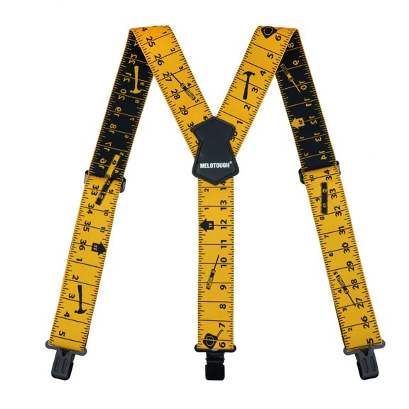 MELOTOUGH Men's Suspenders 2 Inch Wide Elastic Y Back Suspenders for Men Heavy Duty Suspender with Strong Clip for Pants