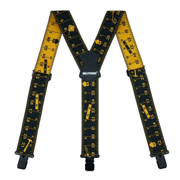 MELOTOUGH Men's Suspenders 2 Inch Wide Elastic Y Back Suspenders for Men Heavy Duty Suspender with Strong Clip for Pants