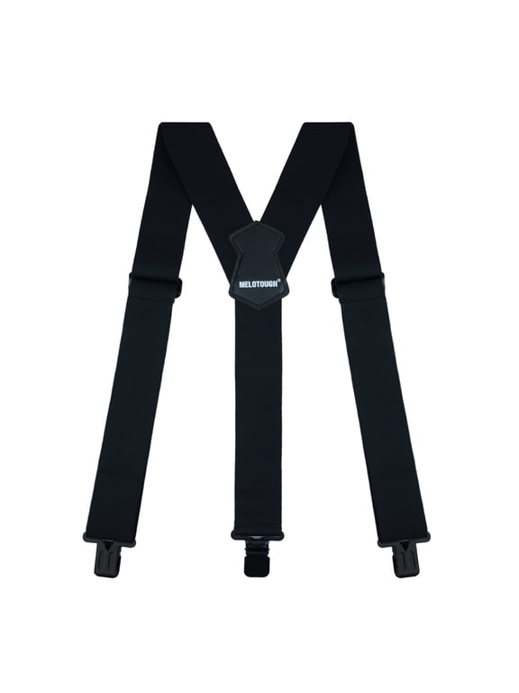 MELOTOUGH Men's Suspenders 2 Inch Wide Elastic Y Back Suspenders for Men Heavy Duty Suspender with Strong Clip for Pants