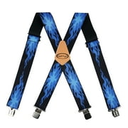 MELO TOUGH MELOTOUGH Men's Suspenders w/Clip Heavy Duty suspenders for men Big and Tall Work suspenders for Jeans