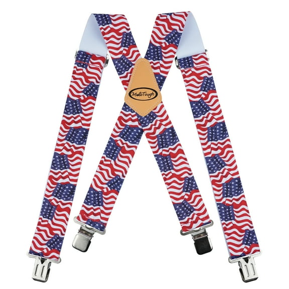 MELOTOUGH Men's Suspenders w/Clip Heavy Duty suspenders for men Big and Tall Work suspenders for Jeans