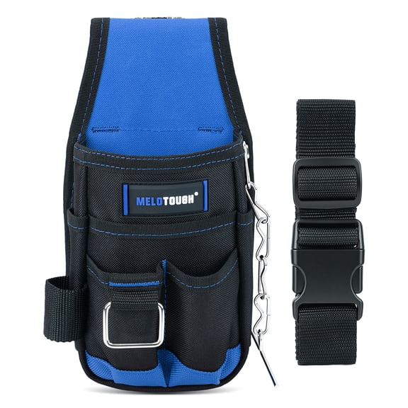 MELOTOUGH Pocket Tool Pouch Tool Belt Pouches with Belt Clip Utility Mini Tool Organizer Pouch for Electrician,Carpenter,Construction,Technician