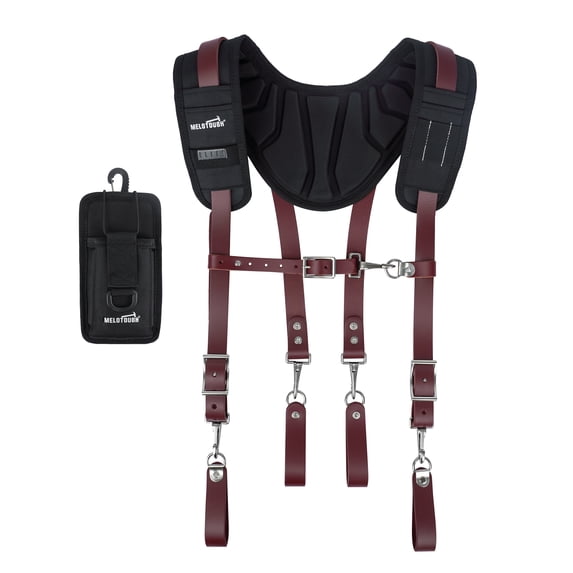 MELOTOUGH Rainbow Perry Suspenders with Non-Metal End Clip For Men