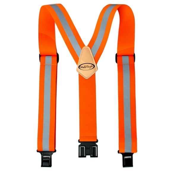 MELOTOUGH Reflective Safety Suspenders with Non-Metal End Clip