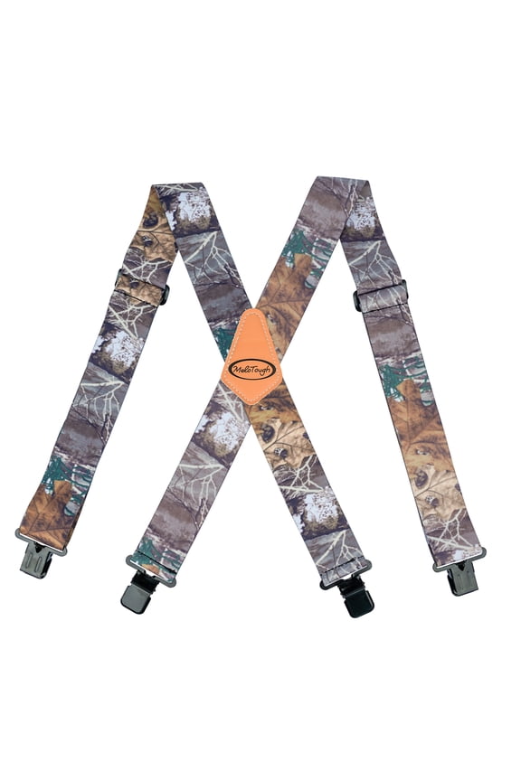 MELOTOUGH Suspenders for Men 2Inch Heavy Duty Clips Hunting Work Adjustable Suspenders Camo
