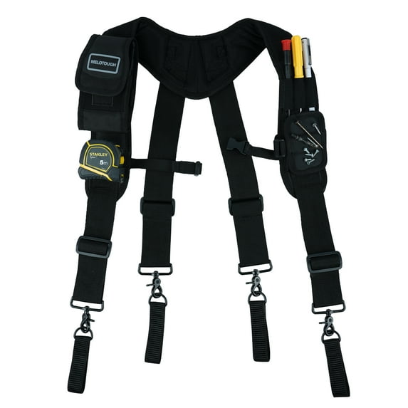 MELOTOUGH Tool Belt Suspenders Contruction Bag Suspenders Heavy Duty Padded Work belt Suspenders for Carpenter