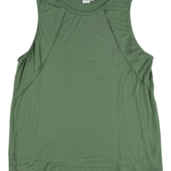 MELROSE AND MARKET Womens Seamed Tank Top, Green, Large