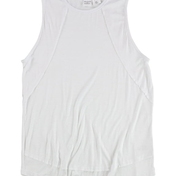 MELROSE AND MARKET Womens Seamed Tank Top, White, XX-Small