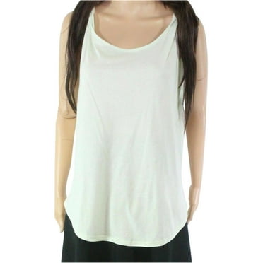 MELROSE AND MARKET Womens Twisted Strap Tank Top, Green, Small