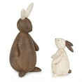 thumbnail image 1 of Melrose Set of 2 Brown and Beige Standing Bunny Figurines 10.5", 1 of 1