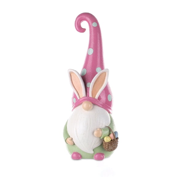 Melrose International Gnome w/Basket 13"H Resin