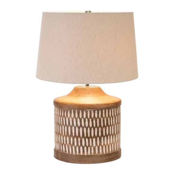 Melrose International Table Lamp 21.5"H Wood/Iron