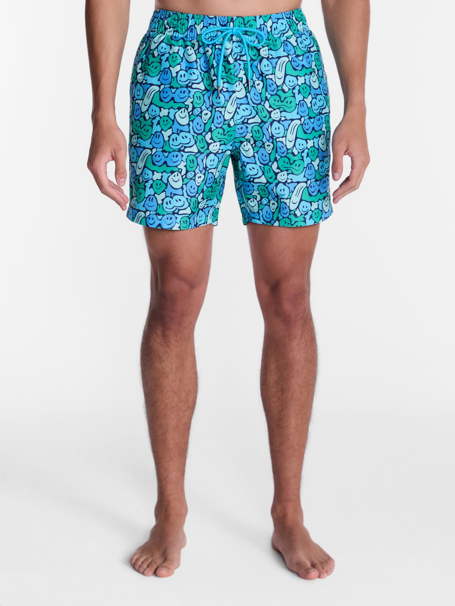 Party Sharks Men's Swim Trunks, 6.5" Inseam, Sizes S-XL
