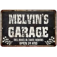 thumbnail image 1 of MELVIN'S Garage Black Grunge Gift Sign 12x18 Decor Gift 112180005326, 1 of 1