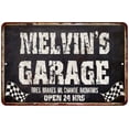 thumbnail image 1 of MELVIN'S Garage Black Grunge Sign 8x12 Decor Gift 108120005326, 1 of 1