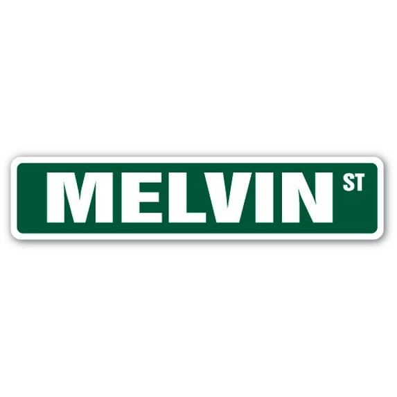 MELVIN Street Sign Childrens Name Room Sign | Indoor/Outdoor | 24" Wide