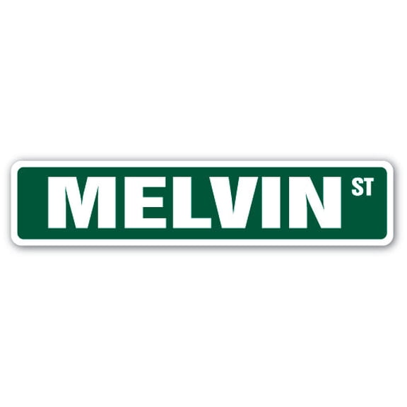 MELVIN Street Sign Childrens Name Room Sign | Indoor/Outdoor |  30" Wide