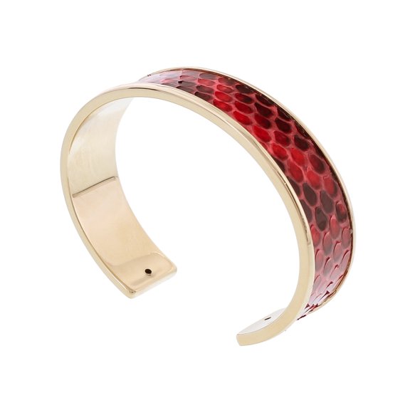 MEMAN PITTONE RO Red Genuine Python Bracelet