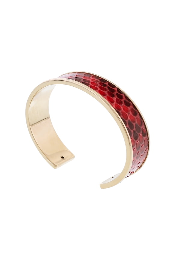 MEMAN PITTONE RO Red Genuine Python Bracelet
