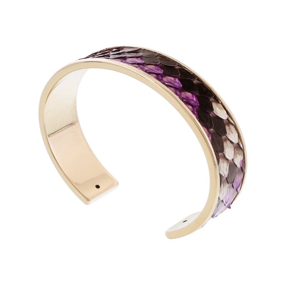 MEMAN PITTONE VIO Purple Genuine Python Bracelet