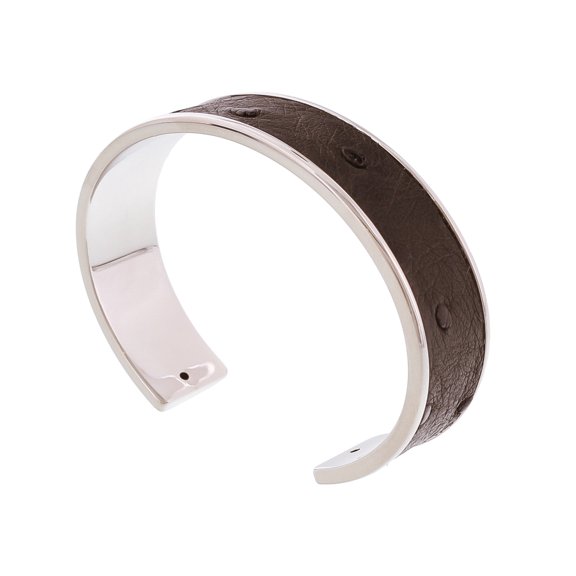 MEMAN STRUZZO GG Grey Genuine Ostrich Bracelet
