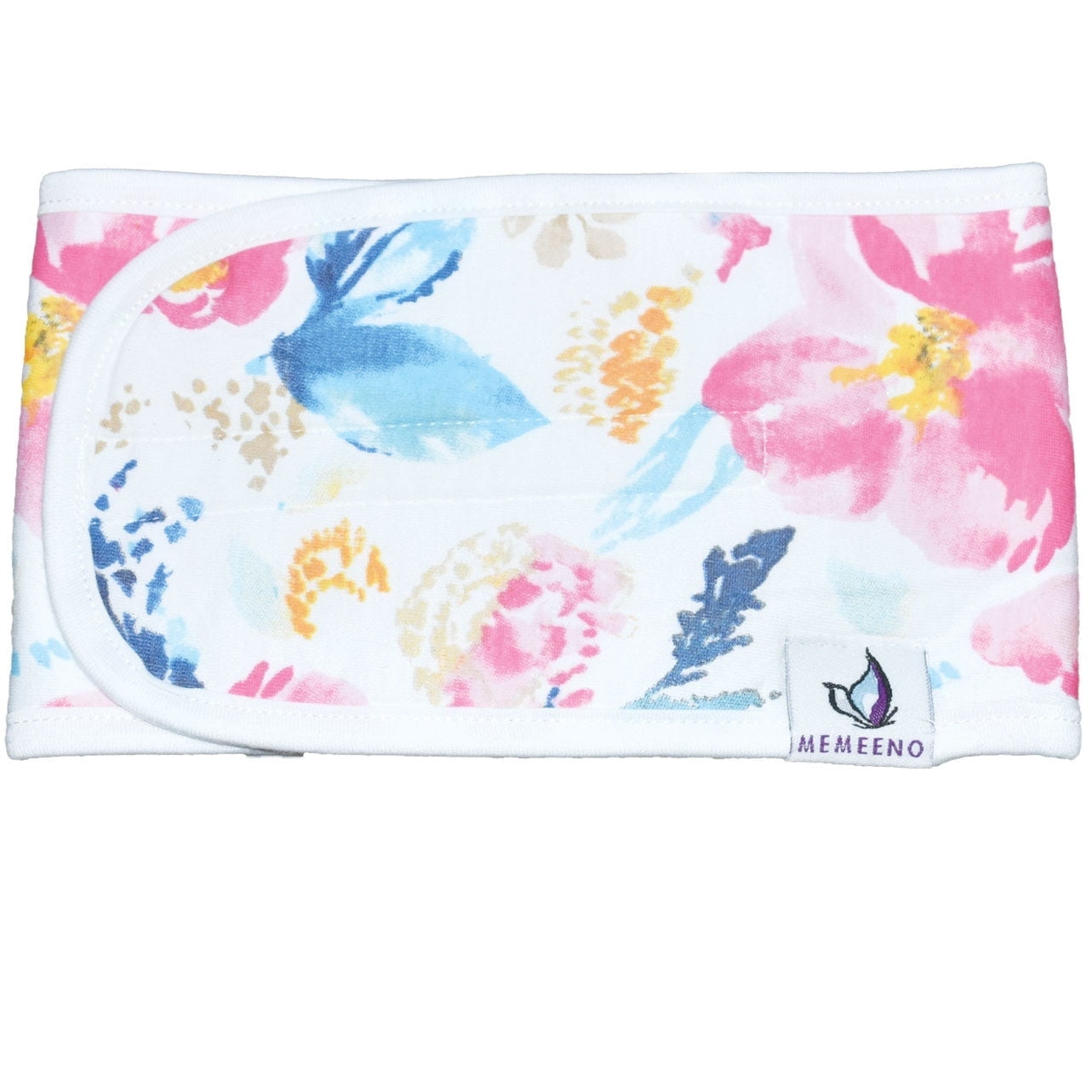 MEMEENO Belly Band for Colic & Gas Relief, Organic Cotton, Self-Warming for Fussy Newborn (Aquarelle)